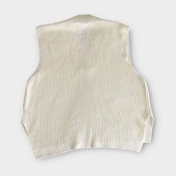 Nude Lucy Elsa Knit Vest Women’s Sweater Top Sz L Sleeveless Casual Layer Size - Picture 3 of 6